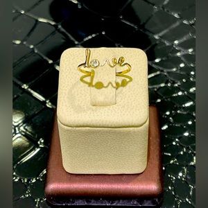 Love Ring With 0.07 cts Diamond In 14k